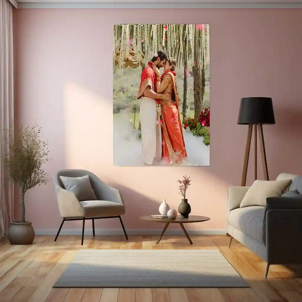 Rashmika Mandanna & Vijay Deverakonda – Wedding Elegance | Celebrity Romance Metal Frame 03 - TURTLEWINGS 