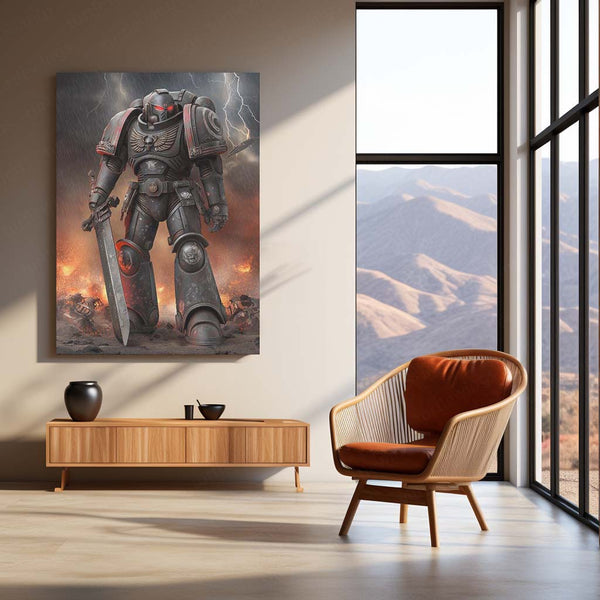 Warhammer 40k  | Epic Battle Scene Metal Poster | HD Metal Wall Frame for Gamers & Collectors 04