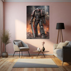 Warhammer 40k  | Epic Battle Scene Metal Poster | HD Metal Wall Frame for Gamers & Collectors 04