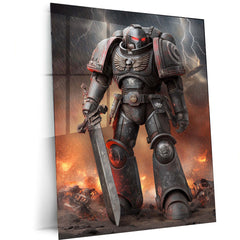 Warhammer 40k  | Epic Battle Scene Metal Poster | HD Metal Wall Frame for Gamers & Collectors 04
