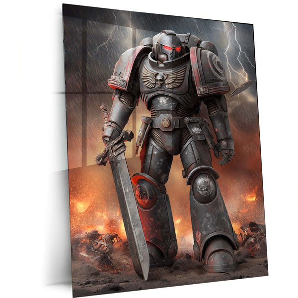 Warhammer 40k  | Epic Battle Scene Metal Poster | HD Metal Wall Frame for Gamers & Collectors 04