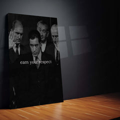Quote Metal Poster | Earn Your Respect Motivational Metal Poster | Respect, Character & Leadership Mindset Wall Art | Black &