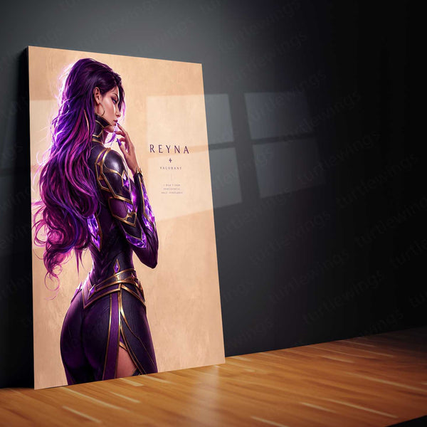 Game Metal Poster | Reyna – Only Vengeance Metal Poster Valorant Inspired Wall Art | Dark Power Gaming Metal Frame