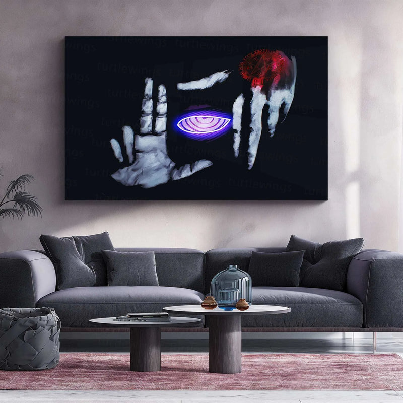 Rinnegan Neon LED Metal Poster - TURTLEWINGS 