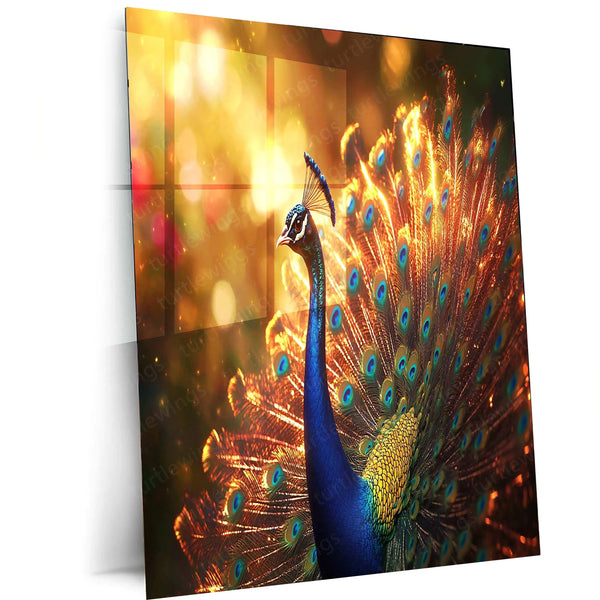 Vastu Collection -Elegant Peacock Metal Frames for Prosperity and Harmony 1 - TURTLEWINGS 
