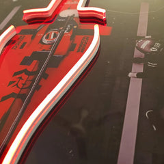 LED | F1 Ferrari Charles Leclerc LED Metal Frame | F1 Racing Art with LED Glow - TURTLEWINGS 