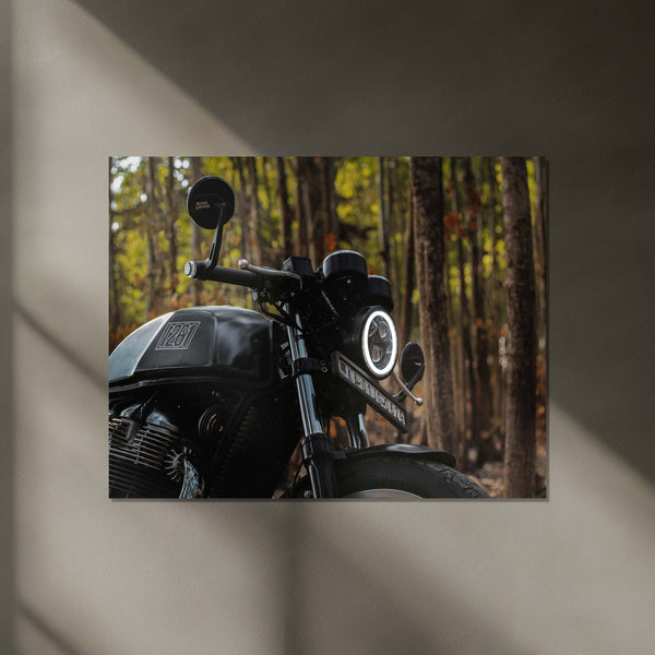 Continental GT 650 Neon LED Metal Frame | Royal Enfield Café Racer Glow Poster 02