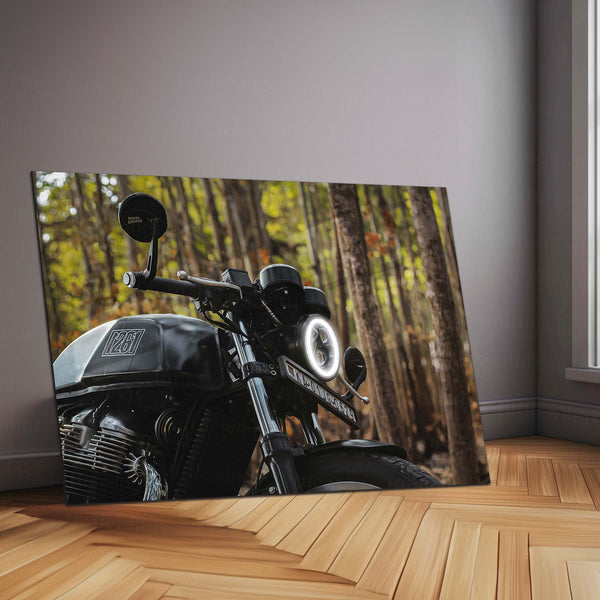 Continental GT 650 Neon LED Metal Frame | Royal Enfield Café Racer Glow Poster 02