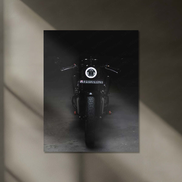 Continental GT 650 Neon LED Metal Frame | Royal Enfield Café Racer Glow Poster