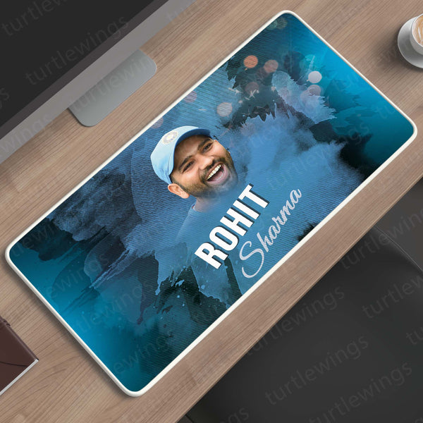 Rohit Sharma Deskmat – Mouse Pad for Office & Gaming | Smooth Surface, Non-Slip Base, Premium Print