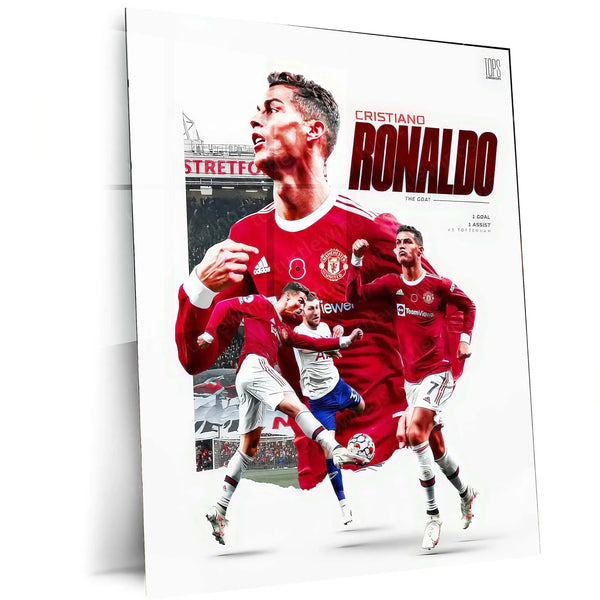 Sports | Cristiano Ronaldo Metal Frame – Iconic Football Wall Art 4 - TURTLEWINGS 