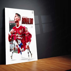 Sports | Cristiano Ronaldo Metal Frame – Iconic Football Wall Art 4 - TURTLEWINGS 