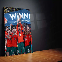 Football | 🏆 Cristiano Ronaldo Wins 2025 UEFA Nations League – Metal Poster | Football Glory Wall Art - TURTLEWINGS 