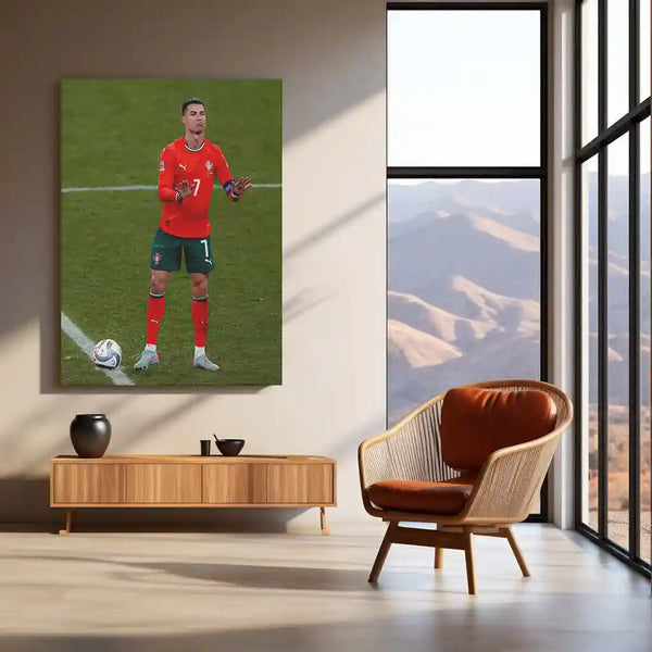 Football | 🏆 Cristiano Ronaldo Wins 2025 UEFA Nations League – Metal Poster | Football Glory Wall Art 03 - TURTLEWINGS 