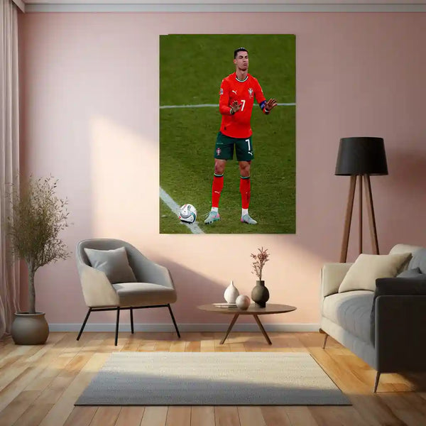 Football | 🏆 Cristiano Ronaldo Wins 2025 UEFA Nations League – Metal Poster | Football Glory Wall Art 03 - TURTLEWINGS 