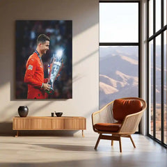 Football | 🏆 Cristiano Ronaldo Wins 2025 UEFA Nations League – Metal Poster | Football Glory Wall Art 05 - TURTLEWINGS 