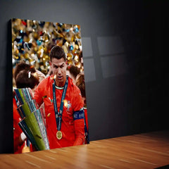 Football | 🏆 Cristiano Ronaldo Wins 2025 UEFA Nations League – Metal Poster | Football Glory Wall Art 06 - TURTLEWINGS 