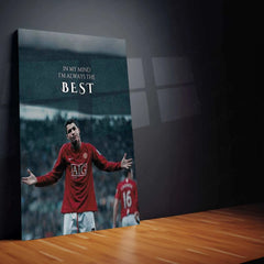 Cristiano Ronaldo Metal Poster | GOAT Portrait Wall Art | Football Legend Decor - TURTLEWINGS 