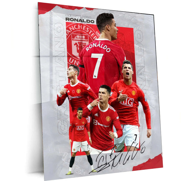 Sports | Cristiano Ronaldo Metal Frame – Iconic Football Wall Art 5 - TURTLEWINGS 