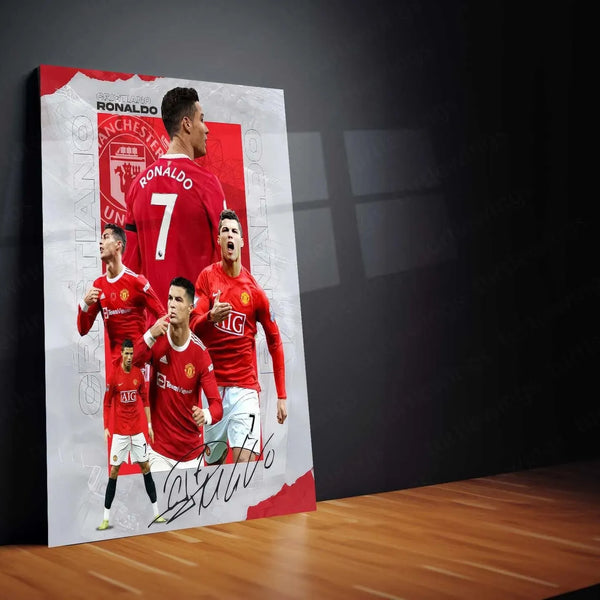 Sports | Cristiano Ronaldo Metal Frame – Iconic Football Wall Art 5 - TURTLEWINGS 
