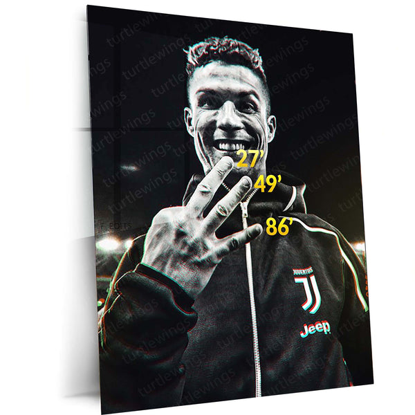Cristiano Ronaldo – Metal Frame | Iconic Football Wall Art 01 - TURTLEWINGS 
