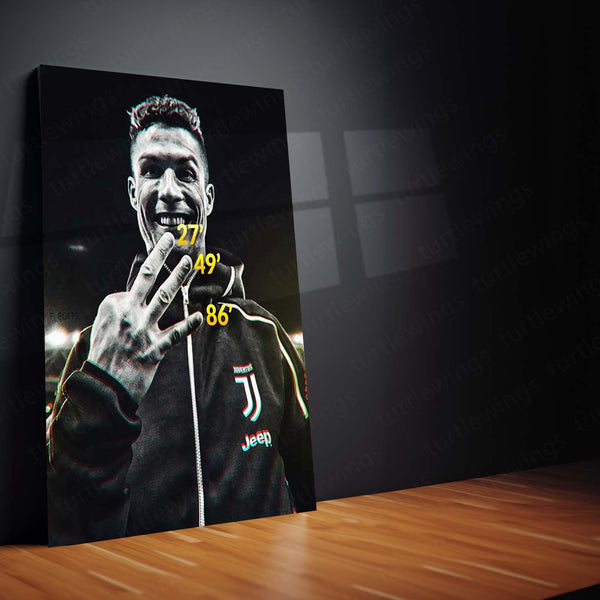 Cristiano Ronaldo – Metal Frame | Iconic Football Wall Art 01 - TURTLEWINGS 