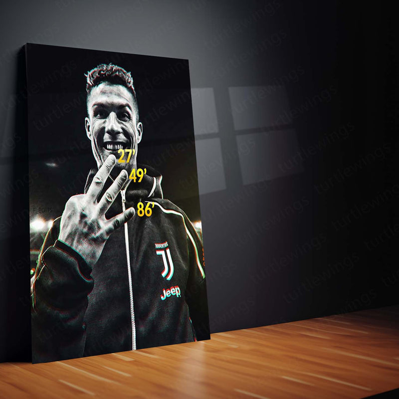 Cristiano Ronaldo – Metal Frame | Iconic Football Wall Art 01 - TURTLEWINGS 