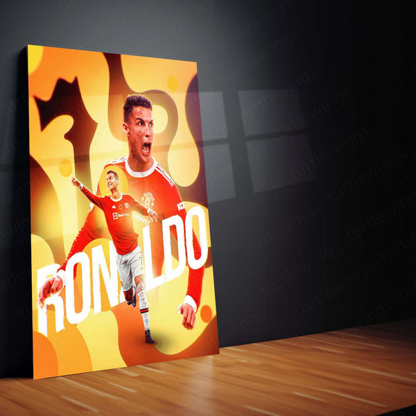 Cristiano Ronaldo – Metal Frame | Iconic Football Wall Art 02 - TURTLEWINGS 