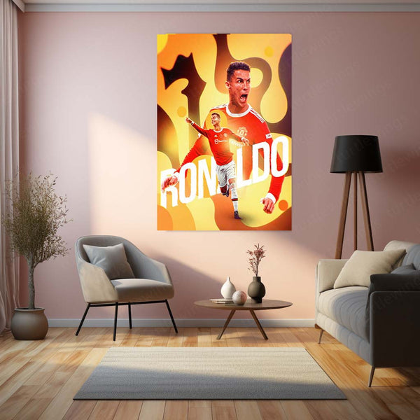 Cristiano Ronaldo – Metal Frame | Iconic Football Wall Art 02 - TURTLEWINGS 