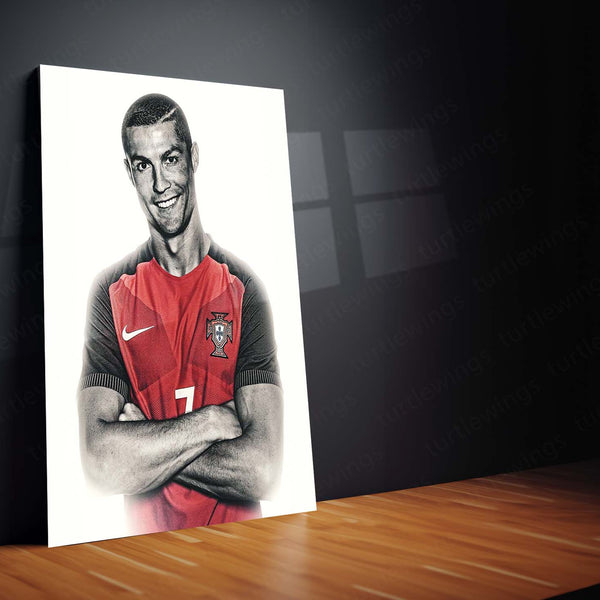 Cristiano Ronaldo – Metal Frame | Iconic Football Wall Art 03 - TURTLEWINGS 