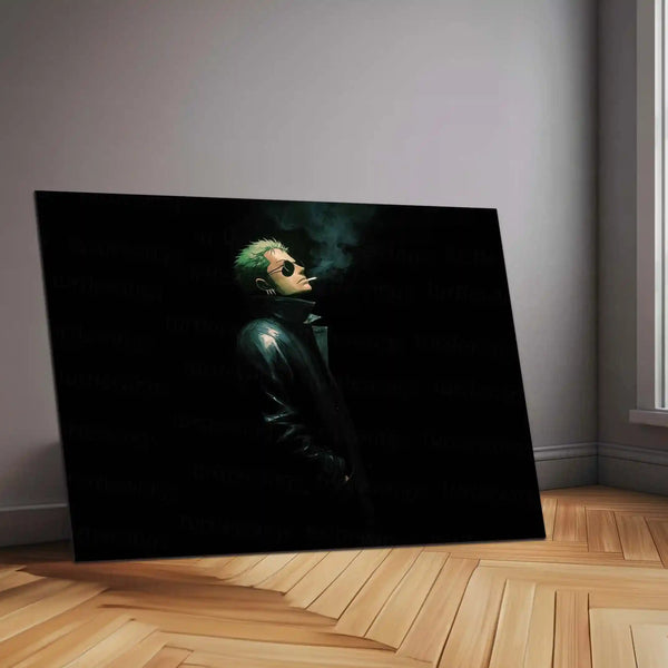 Anime Metal Poster | Roronoa Zoro – Silent Resolve | One Piece Anime Metal Frame | Dark Swordsman Wall Art - TURTLEWINGS 