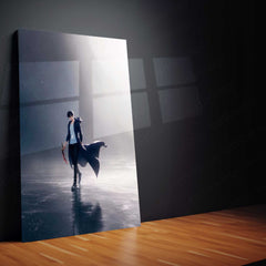 Anime Metal Poster | Sung Jin-Woo – Shadow Monarch Metal Poster Solo Leveling Inspired Wall Art | Dark Power Anime Metal Frame 03