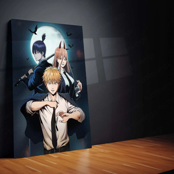 Anime Metal Poster | Chainsaw Man Metal Poster – Denji’s Rage Unleashed - TURTLEWINGS 