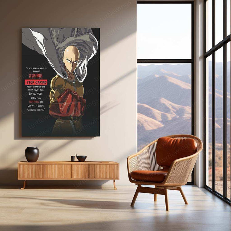 Saitama Metal Poster – One Punch, Infinite Power! - TURTLEWINGS 