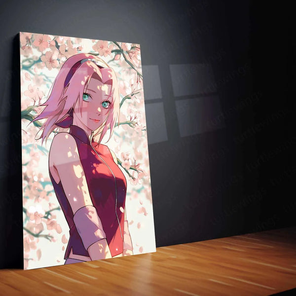 Sakura Haruno Metal Poster – Naruto | Beautiful Ninja Artwork | Inspirational Wall Decor - TURTLEWINGS 