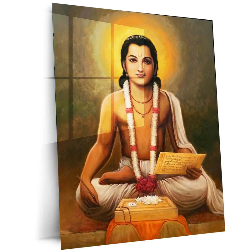 Spiritual Metal Poster | Sant Dnyaneshwar | Divine Wisdom & Spiritual Wall Art | Bhakti Saint Metal Poster - TURTLEWINGS 