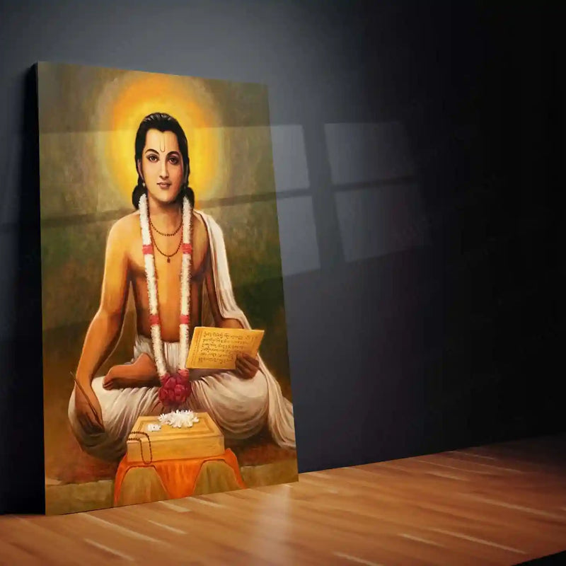 Spiritual Metal Poster | Sant Dnyaneshwar | Divine Wisdom & Spiritual Wall Art | Bhakti Saint Metal Poster - TURTLEWINGS 