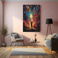Romantic Couple Kissing – Passionate Metal Poster - TURTLEWINGS 