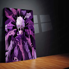 Satoru Gojo Jujutsu Kaisen Metal Poster | Infinity Sorcerer Wall Art | Anime Aesthetic Decor - TURTLEWINGS 