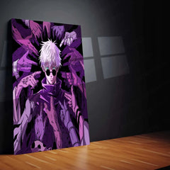 Satoru Gojo Jujutsu Kaisen Metal Poster | Infinity Sorcerer Wall Art | Anime Aesthetic Decor - TURTLEWINGS 