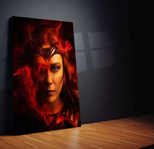Scarlet Witch Metal Poster – Marvel | Powerful Wanda Maximoff Wall Art - TURTLEWINGS 