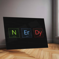 Science Nerds Minimalism – Metal Frame | Smart Aesthetic Wall Art | Geeky Clean Design for Thinkers & Labs - TURTLEWINGS 