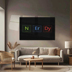 Science Nerds Minimalism – Metal Frame | Smart Aesthetic Wall Art | Geeky Clean Design for Thinkers & Labs - TURTLEWINGS 