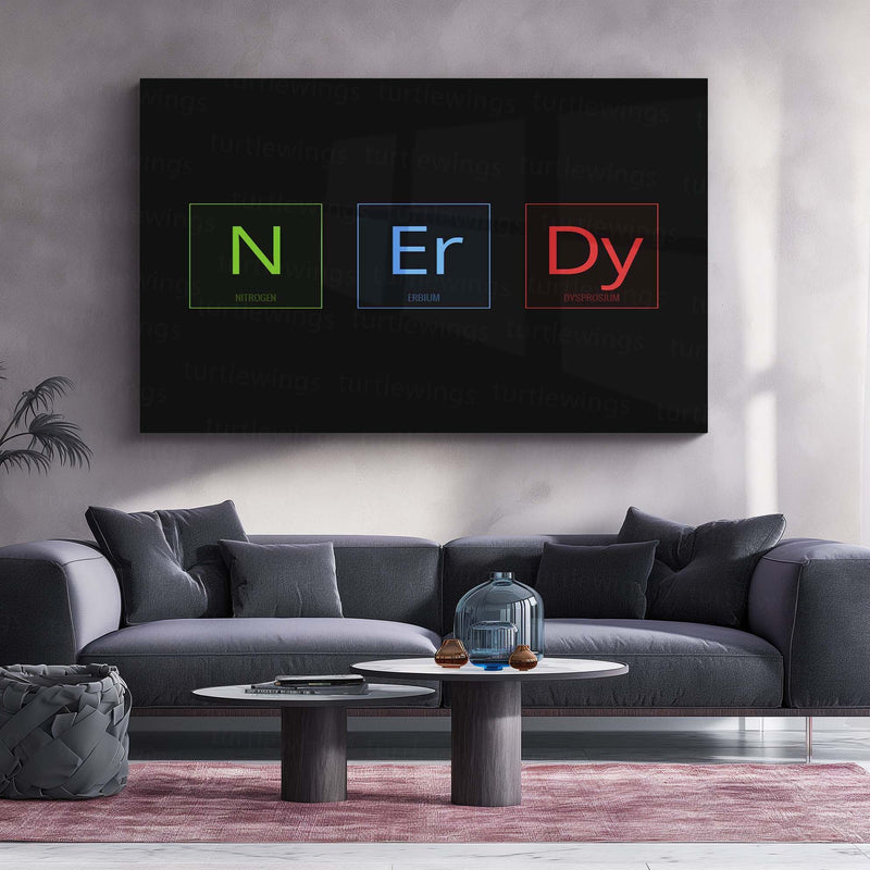 Science Nerds Minimalism – Metal Frame | Smart Aesthetic Wall Art | Geeky Clean Design for Thinkers & Labs - TURTLEWINGS 