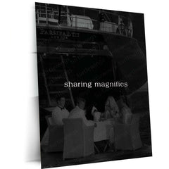 Quote Metal Poster | Sharing Magnifies Motivational Metal Poster | Relationships, Generosity & Growth Mindset Wall Art