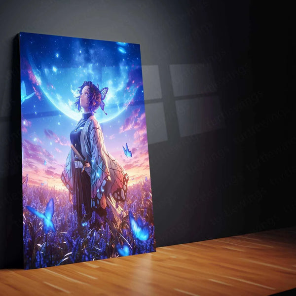 Shinobu Kocho Demon Slayer Metal Poster | Butterfly Hashira Wall Art | Graceful & Powerful - TURTLEWINGS 