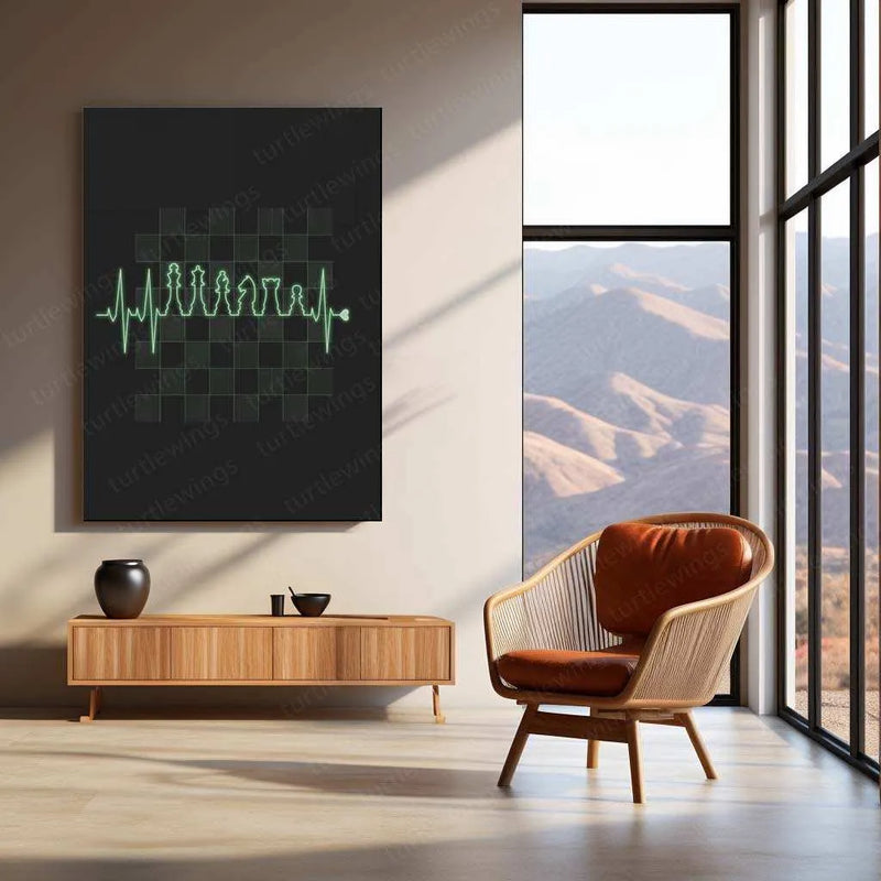 Chess Metal Poster – Strategic & Elegant Wall Art for Thinkers - TURTLEWINGS 
