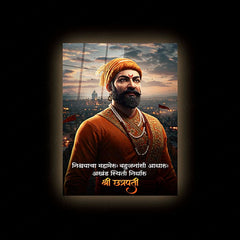 Chhatrapati Shivaji Maharaj Metal Frame | Warrior King Wall Art | Metal Frame 05