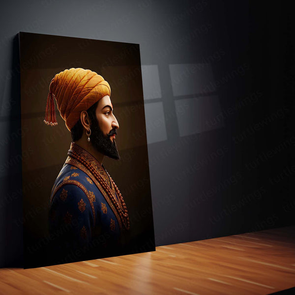 Chhatrapati Shivaji Maharaj Metal Frame | Warrior King Wall Art | Metal Frame 01