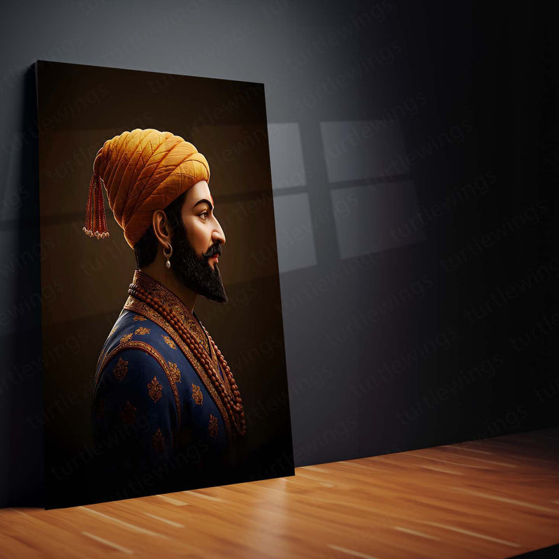 Chhatrapati Shivaji Maharaj Metal Frame | Warrior King Wall Art | Metal Frame 01